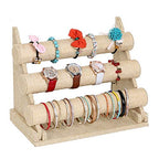 ChezMax 3 Tier Detachable Jewelry Holder for Bracelet Necklace Watch - Linen - color: C- Linen