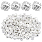 100pcs Alloy Round Column Spacer Beads Large Hole (4 mm) Tube Loose Beads Bulk Metal Spacers Craft Supplies for DIY European Bracelet Necklace Earrings Jewelry Making, Bright Silver - color: Bright Silver