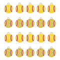 20PCS Sports Charms Enamel Basketball Baseball Pendant Charms for Jewelry Making Rhinestone Ball Game Softball Charms for Necklace Bracelet Earrings DIY Crafts - color: Set 8
