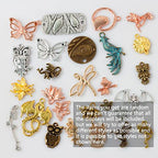stino 100g Metal Pendant Charms for Jewelry Making, Bulk Silver & Gold Plated Charms for Braclet Necklace Crafts, Animal Plant Flower Pet and so on - color: Insects and Birds Mixed Color