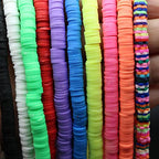 11 Strands Clay Beads-Heishi Beads Flat Round Heishi Disc Beads Polymer Clay Spacer for Bracelets Earring Necklaces Jewelry Making (6mm 4500Pcs+420Pcs) - color: Mutilcolor 02