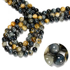 48Pcs 8mm Dream Tiger Eye Gemstone Natural Round Loose Real Stone Beads Gemstone Genuine for DIY Hand Made Craft Jewelry Bracelet Earring Necklace String Making Energy Healing Power - color: Dream Tiger Eye Gemstone, size: 8mm