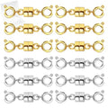 MKCYD Double Magnetic Necklace Clasps and Closures, Necklace Extenders for Women, 14K Gold and Silver Magnetic Jewelry Clasps for Bracelets - color: 12Pcs | Gold & Silver