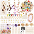 TOHONGADON 674 Pcs Lip Gloss Charms, Keychain Making Kit, Bag Charm Kit with 3 Kinds of Crystal Stones, 322 Charms, 12 Keychain Clips, Key Ring Jewelry Plier, Extender Chain for DIY Crafting - color: 674 Pcs Keychain