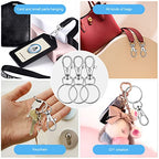 70PCS Swivel Snap Hooks with Key Rings, Metal Lobster Claw Clasp, Keychain Rings for Crafts 1.25inch/32mm - color: silver, size: 32mm