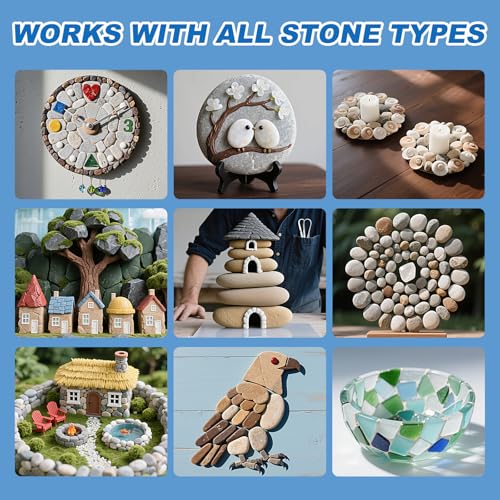 Meuvcol Stone Glue 100g - Marble Glue Heavy Duty for Granite, Artificial Stones & Tile | Clear Waterproof Stone Adhesive for Marble Repair & Craft Projects | Fast Drying, Strong, 6 Precision Nozzle - size: 100g, style: Stone Glue