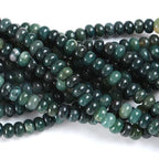 5x8mm 76pcs Natural Moss Agate Stone Rondelle Spacer Loose Beads Abacus Disk Stone Round Loose Gemstone Beads for Jewelry Making DIY Bracelet Necklace - color: Moss Agate Stone, size: 5x8mm Abacus Disk