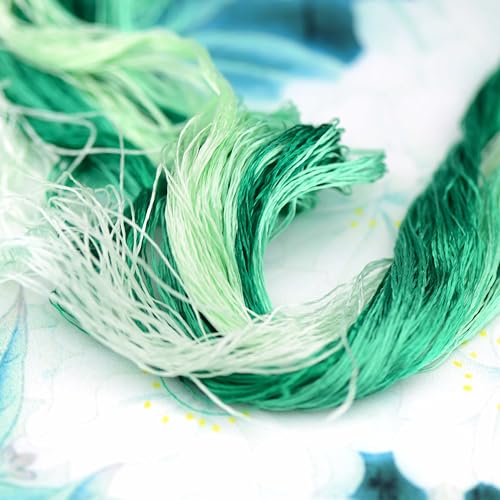 8 Skeins Mulberry Silk Floss Embroidery Thread Floss-Cross Stitch Threads China Silk Woven Jewelry Threads DIY Sewing Kits (09) - color: 09