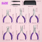SPEEDWOX 6pc Mini Jewelry Pliers Set - Double Nose (Round, Long), Flat Jaw, End Cutting, Diagonal & Bent Nose Pliers, Jump Ring Opener - style: 6PCS A Set