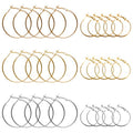 Hoop Earring Findings Stainless Steel Earrings Beading Round Earrings Hypoallergenic Open Beading Hoop for Jewelry Making DIY Crafts Art Creation (25/35mm) - color: 25/35mm