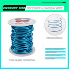Aluminum Craft Wire,8 Gauge (3mm) Turquoise Blue Bendable Wire,32 Feet Continuous Roll for Jewelry Making,Sculpting,Floral & Armature Projects - size: 8 Gauge 32FT, style: Turquoise Blue