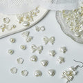 Juexica 500 Pcs ABS Imitation Pearl Beads Star Heart Bowknot Circle Flower White Aesthetic Beads for Jewelry Making Bracelets Necklaces Earrings Key Chains Accessories DIY Crafts(Classic Style) - color: Classic Style