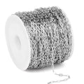 66FT Stainless Steel Paperclip Chain Roll 2MM 304 Stainless Steel Paperclip Link Chain Spool Bulk for Jewelry Making - color: 2mm stainless steel