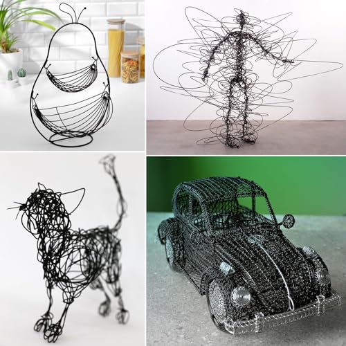 Aluminum Craft Wire, 32.8 Feet 3.0 mm/ 8 Gauge Black Bendable Soft Metal Aluminum Wire Roll Bulk for DIY Crafts Sculpting Jewelry Making - color: Black, size: 8 Gauge