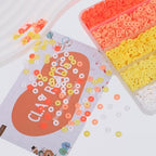 3500Pcs Yellow Clay Beads for Bracelets Making 6mm Heishi Polymer Clay Bead, Flat Round Disc for Jewelry Making Yellow Bead Making Kit - color: Yellow