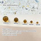 Crystal Glass Beads 200 Pieces 6mm Round Faceted Glass Spacer Beads for Jewelry Making Bracelet Earring Necklace DIY Craft Supplies(Amber) - color: Amber, size: 6mm