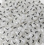 200PCS Letter Beads Glow in The Dark 4x7mm Acrylic Alphabet Letter L Beads for Jewelry Making Bracelet - color: L-200PCS