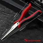 SPEEDWOX Mini Needle Nose Pliers Smooth Flat Jaws Extra Long Nose Long Reach Micro Functional Precision Tool with Spring Craft Beading Jewelry Making Chrome Vanadium Steel 5 Inches - style: Needle Nose Pliers