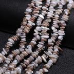 Chip Shell, 260pcs 5-8mm Irregular Shell Beads with Holes, Light Gray Shell & Labradorite Like Chip Beads for Jewelry Making - color: Light Gray