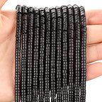 150PCs Natural Black Obsidian Spacer Beads, Loose Semi Precious Flat Round Gemstone Heishi Disc Stone Beads for Beading Jewelry Making 4mm*2mm 38cm - color: Black Obsidian, size: 4MM*2MM