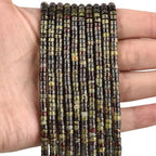 300pcs Natural Dragon Blood Heishi Spacer Beads 2x4mm Genuine Real Disc Stone Beading DIY Charm Smooth Loose Gemstone Beads for Jewelry Making Bracelets Necklaces Earrings Crafts - color: Dragon Blood