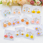 Flower Shape Polymer Clay Cutters Set – Molds and Clay Cutters for Polymer Clay, Floral Clay Earring Tools - color: C color