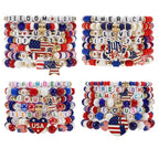 Twinfree Bohemia Beaded Bracelet for Women, Polymer Clay Stretch Bracelets - color: color 10