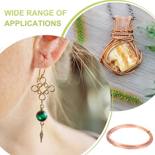 PATIKIL 99.9% Pure Copper Wire for Jewelry Making, 18 Gauge (1mm) Copper Craft Wire 14.8 Feet Beading Jewelry Making Supplies for Crafting Wreath Electroculture Gardening - size: 18 Gauge x 14.8 Feet