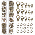 Tanstic 170Pcs Bronze Lobster Claw Clasps with Open Jump Rings Kit, 10mm, 12mm, 14mm, 16mm, 18mm Alloy Small Jewelry Clasps Lobster Clasps and 6mm Jump Rings for DIY Jewelry Making - color: Bronze Jewelry Clasps