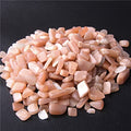 Natural 500pcs Sun Stone No Hole Undrilled Irregular Chip Gemstone Beads Rock Gravel Crystal Tumble Minerals Gravel Specimen Energy Decorative Stone Fish Tank - color: Sun Stone
