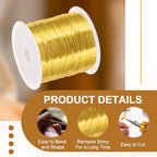 PATIKIL 26 Guage/ 0.4 mm 328 Feet Jewelry Craft Wire, 2 Pcs Copper Beading Wire with Plier for Beading Jewelry Making Supplies Earrings Bracelets Accessories Gardening, Silver/Gold - size: 328 feet x 26 Guage