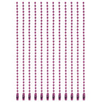 MECCANIXITY Ball Bead Chain Beaded Necklace Chains 5 Inch Adjustable Metal Ball Chains 2.4mm/0.1inch Keychain for Jewelry Making,DIY Craft Projects,Pack of 12(Rose Red) - color: Rose Red