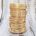 INSPIRELLE 15 Gauge 164 Feet KC Gold Aluminum Craft Wire Bendable Metal Wire for Jewelry Craft Making - color: KC Gold, size: 15 Gauge (1.5mm)