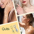 Magnetic Necklace Clasps and Closures 18K Gold and Silver Plated Bracelet Converter Clasp,Suitable for Necklaces Chain Extender - color: 8Pcs（Gold & Silver）