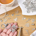 Charms for Jewelry Making Bulk Antique Silver Tibetan Alloy Pendants Love Word for Earring Bracelet Necklace - style: Sport