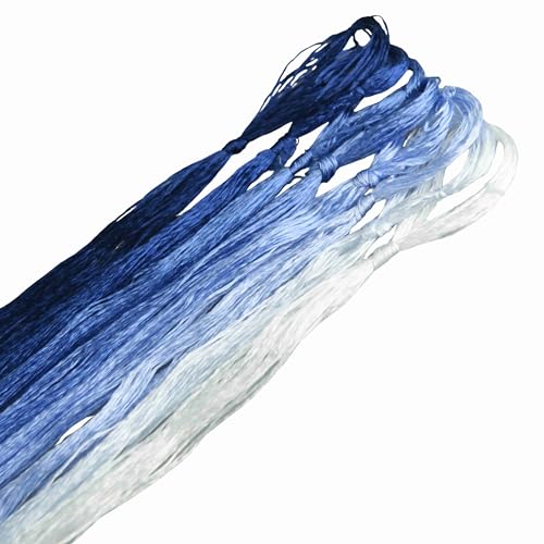 8 Skeins Mulberry Silk Floss Embroidery Thread Floss-Cross Stitch Threads China Silk Woven Jewelry Threads DIY Sewing Kits (10) - color: 10