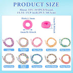 Elecrelive 10 Strands Polymer Clay Beads 4 mm Handmade Vinyl Heishi Beads Flat Round Disc Beads Loose Spacer Beads for Surfer Choker Necklace Bracelet Earrings Jewelry Making - color: Mixed Color
