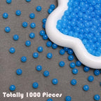 BONNY BOXX 1000PCs 6MM Jelly Sapphire Acrylic Round Beads, Smooth Transparent Acrylic Balls, Plastic Resin Gumball Bubblegum Chunky Beads for Necklace & Bracelet Making, Crafting Supplies - color: Jelly Sapphire, size: 6MM