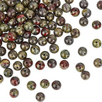 8mm Genuine Dragon Blood Jasper Bead Gemstone Round Semi Precious Loose Beads for Jewelry Making 15" - color: Dragon Blood Jasper, size: 8mm