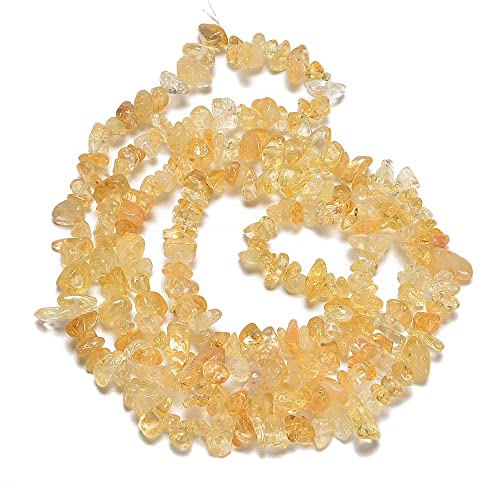 3-5mm Natural Citrine Gemstone Chips Loose Beads Semi Precious for Jewelry Making DIY Handmade Craft Supplies 1 Strand per Bag Approxi 32" - color: Citrine