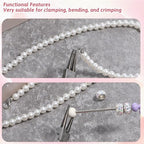 Round Nose Pliers for Jewelry Making 5 Inch Precision Jewelry Pliers Stainless Steel Chain Nose Plier Jewelry-Making-Tools for DIY Crafts Hobby Projects (Pink) - color: Pink
