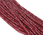 Perlin Agate & Jasper Gemstone Strand Beads 4 mm Rondelle 110 Pieces Jewellery Beads Semi-Precious Stone for Jewellery Necklace Bracelet Earrings (Garnet) - color: granite