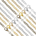 750Pcs Chain Extender Set for Jewelry Making,Necklace Bracelet Chain Extender Chains Extension Tails with Lobster Claw Clasps and Open Jump Ring for Necklaces Bracelet,Anklets,Jewelry Making Supplies - color: 750pcs Gold,Silver,KC gold,white K,Antique gre