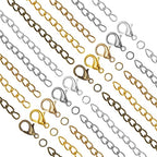 750Pcs Chain Extender Set for Jewelry Making,Necklace Bracelet Chain Extender Chains Extension Tails with Lobster Claw Clasps and Open Jump Ring for Necklaces Bracelet,Anklets,Jewelry Making Supplies - color: 750pcs Gold,Silver,KC gold,white K,Antique gre
