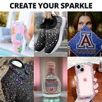 31000Pcs Silver Clear Rhinestones Gems Bedazzling Bedazzler Kit, Crystal Bedazzled Flatback Diamonds for Crafting Clothes Crafts Shoes Fabric, Jewels Bedazzle Resin Flat Back Gemstone 2-6mm b7000 Glue - color: Silver clear 2-6mm, size: Large Pack + 3Pcs G