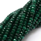 Perlin Agate & Jasper Gemstone Strand Beads 4 mm Rondelle 110 Pieces Jewellery Beads Semi-Precious Stone for Jewellery Necklace Bracelet Earrings (Dark Green Agate) - color: dark green agate