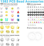 ARTDOT 10982 PCS Clay Beads for Friendship Bracelets Making Kit, 48 Rainbow Colors Jewelry Making Supplies Heishi Beads with Elastic String and Organizer Gifts - color: 10982 PCS