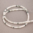 150PCs Natural Iceberg Jade Spacer Beads, Loose Semi Precious Flat Round Gemstone Heishi Disc Stone Beads for Beading Jewelry Making 4mm*2mm 38cm - color: Iceberg Jade, size: 4MM*2MM