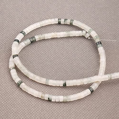 150PCs Natural Iceberg Jade Spacer Beads, Loose Semi Precious Flat Round Gemstone Heishi Disc Stone Beads for Beading Jewelry Making 4mm*2mm 38cm - color: Iceberg Jade, size: 4MM*2MM