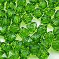 300pcs 8mm Acrylic Cube Faceted Acrylic Beads with Hole Plastic Spacer for Bracelets Necklace Earring Making Supplies (Grass Green) - color: Grass Green, size: 8mm
